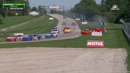 NASCAR XFINITY Road America 2020 Xfinity Restart Allgaier Grala Earnhardt Snider Clements Brown Big Crash