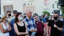 Protestas en Varsovia contra Lukashenko