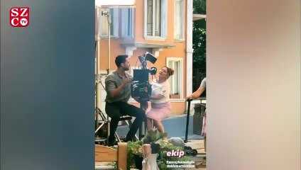 Elif Doğan’dan renkli set görüntüleri