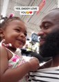 Girl Hugs And Smiles At Father When He Says I Love You to Her