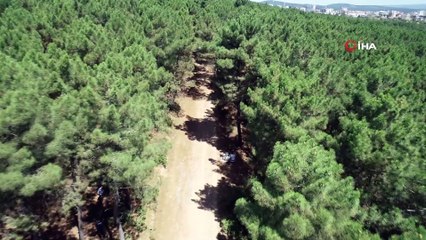 Pendik’te Aydos Ormanı'nda droneli mangal denetimi