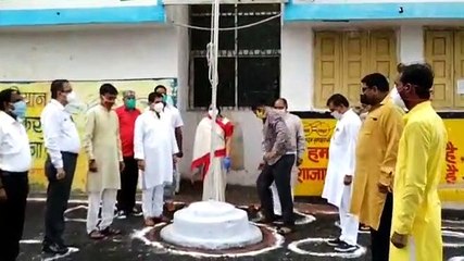 शाजापुर नगर पालिका में हुआ ध्वजारोहण