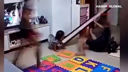 'Süper baba' kızını ölümden böyle kurtardı