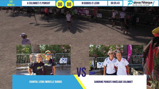 32e doublette A COLOMBET/S POINSOT vs M DUBOIS/C LEORI : Palavas pétanque 2020