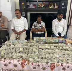 Telangana tehsildar allegedly caught red-handed taking a bribe of Rs 1 crore.