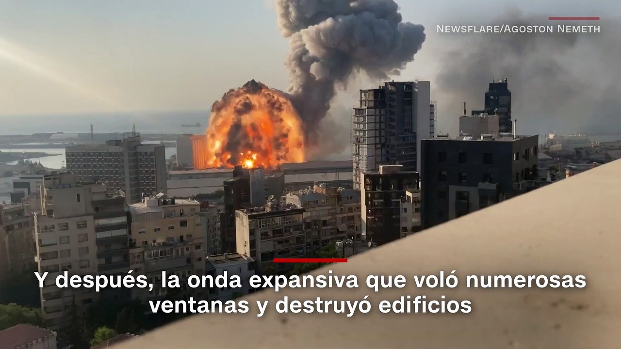 Beirut video muestra otra perspectiva de la explosión