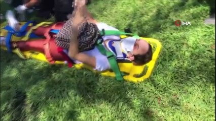 Manavgat'ta trafik kazası: 2 yaralı...Kaza anı kamerada