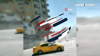 Malatya'da yıkımı yapılan 6 katlı bina çöktü 