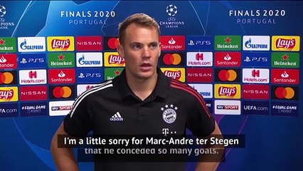 Neuer saddened to see German rival ter Stegen concede eight goals