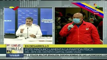 Lamenta Nicolás Maduro partida física del jefe del Distrito Capital