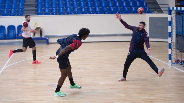 La séance handball en images