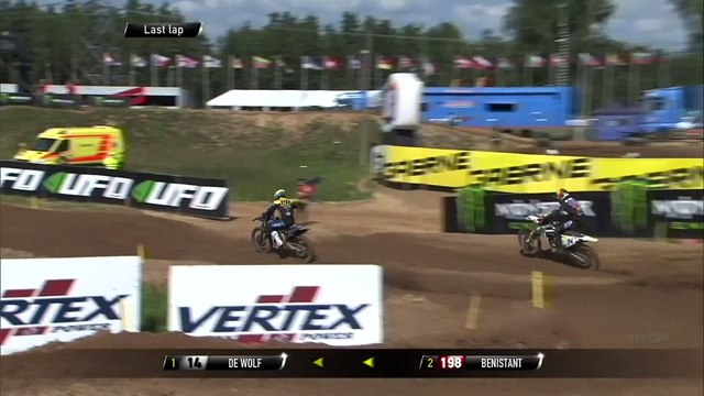 Benistant passes de Wolf - EMX250 Race 1 - MXGP of Kegums 2020