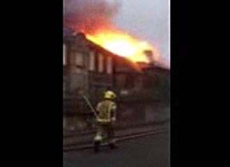 Fire at former Viewforth High. Credit: Fife Photo Agency.