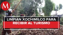 Sacan más de 150 toneladas de basura y plástico de canales de Xochimilco