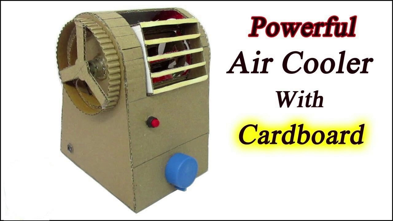 Homemade Mini Air Cooler | How to Make Mini Air Cooler from Cardboard | DIY Air Cooler | Cardboard Ideas for Home