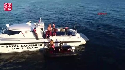 Zonguldak'ta koyda mahsur kalanlar sahil güvenlik ekiplerince kurtarıldı