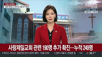 사랑제일교회 관련 190명 추가 확진…누적 249명