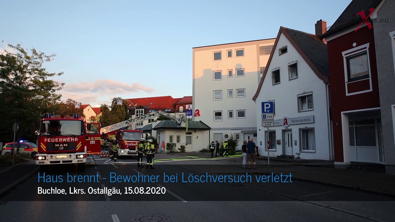 Buchloe | Haus brennt - Bewohner bei Löschversuch verletzt