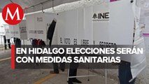 Elecciones seguras, con cubrebocas, caretas, gel y sana distancia