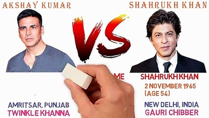 Akshay Kumar Vs Shah Rukh Khan Comparison||Biography