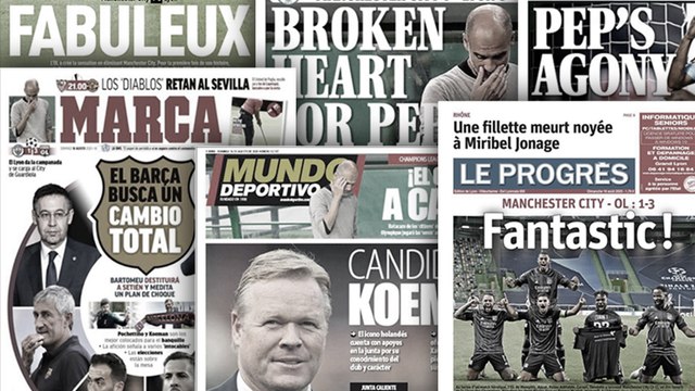 L'Angleterre cartonne Manchester City et Pep Guardiola, la France sous le charme de l'OL