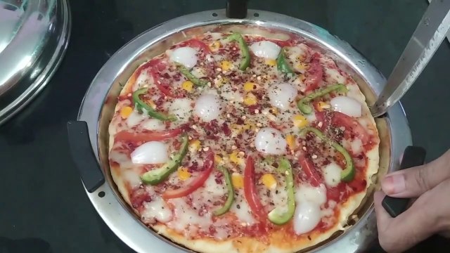 home made cheese pizza easy and tasty recipe without oven