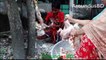Big chicken Cutting Process by village grandma - Big Deshi Murgh Chicken cutting grandma