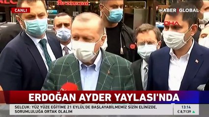Cumhurbaşkanı Erdoğan Ayder Yaylası'nda