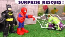 Marvel Avengers Spiderman and DC Comics Batman Surprise Rescue Mashem with Blind Bags Opening and the Funny Funlings in this Family Friendly Full Episode English Toy Story for Kids