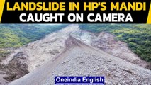Landslide occurs in Himachal Pradesh's Mandi, caught on camera | Oneindia News