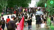 Right-Wing Demonstrators and Counter-Protesters Clash Near Stone Mountain