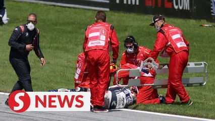 Hafizh escapes with bruised pelvis after horrific crash