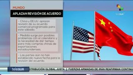 China y EE.UU. aplazan la revisión de su acuerdo comercial