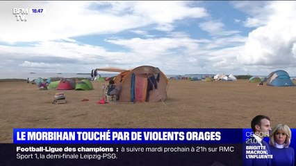 Morbihan: l'Île-d'Houat touchée par de violents orages, plusieurs campings ont été évacués