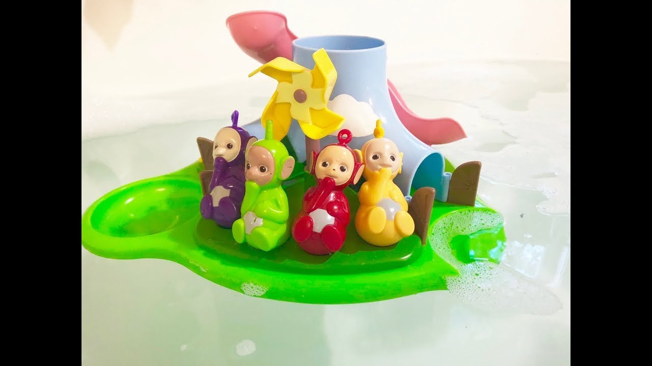 TELETUBBIES Bath Island WATER TOY Tubbytronic Superdome Rare video