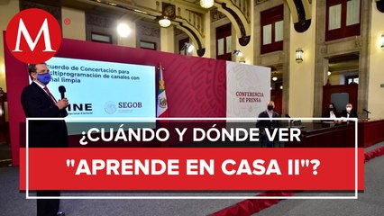Por estos canales se podrá sintonizar Aprende en casa II