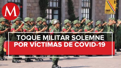 Sedena rinde homenaje a victimas de covid-19 con toque de queda