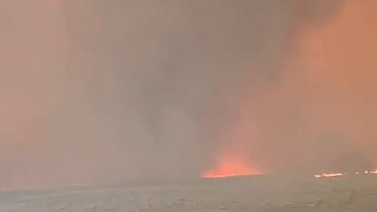 Spinning smoke clouds