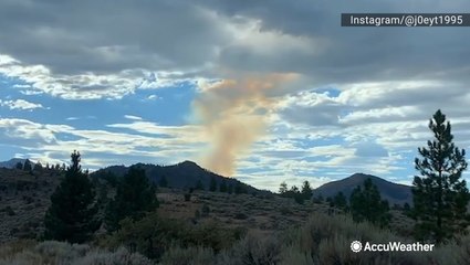 Smoke rises from Loyalton Fire in time-lapse video