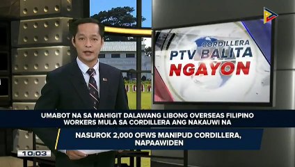 #PTVBalitaNgayon: Nasurok 2,000 OFWs manipud Cordillera, napaawiden