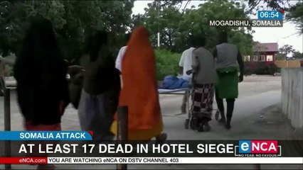 At least 17 killed in hotel siege in Somalia