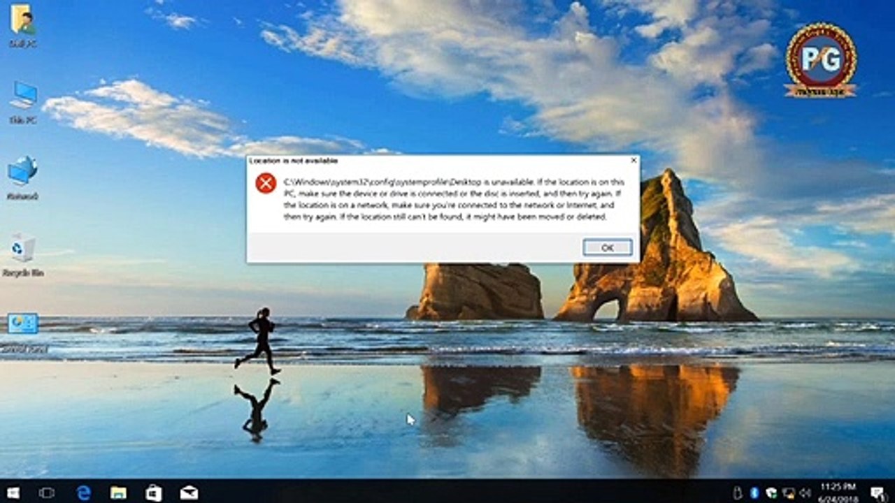 Fix Error Location is Not Available C:\Windows\System32\config\systemprofile\Desktop & Data Recovery