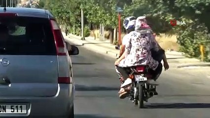 4 kişilik ailenin maskeli, mesafesiz yolculuğu kamerada