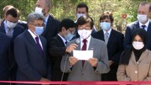 Van'da Ulaştırma ve Altyapı Bakanı Adil Karaismailoğlu ve Japonya'nın Ankara Büyükelçisi Miyajima Akio ile 'Dr. Miyazaki Koru Parkı' açılışı