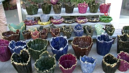 Kalıp ustası, atık kumaştan saksı üretirken kanser hastalığını da yendi