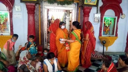 भरथना विधायका सावित्री कठेरिया श्री कृष्ण जी की छठी कार्यक्रम में हुई शामिल