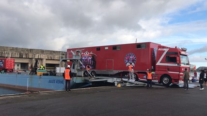 Embarquement difficile pour certains véhicules du cirque