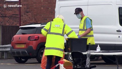 Pop-up test centre opens in English town after coronavirus pub scare