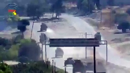 İdlib'de Rus-Türk devriyesi sırasında Türk ordusuna ait aracın yakınında patlama