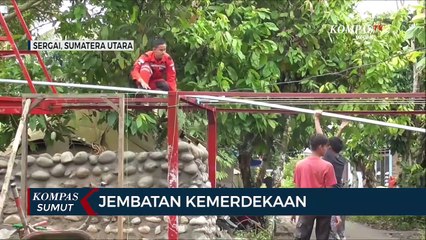 Relawan Veritcal Rescue Indonesia Bangun Jembatan Perintis